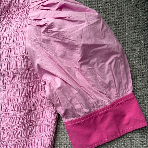 BNWT GANNI Colorblock Cotton Mini Dress β Size 40 (US 8) - Picture 13 of 16